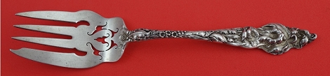 Cold Meat Fork pierced  7 3/4